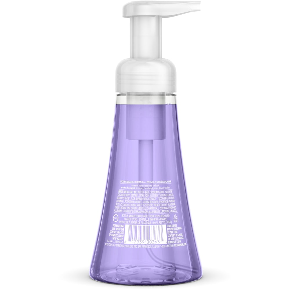 Method Antibacterial Foam Gel Hand Wash Soap, Lavender Scent, 10 Oz Bottle