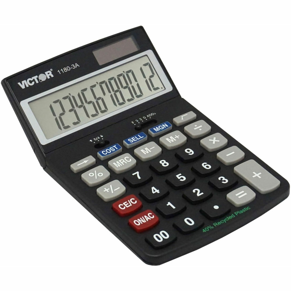 Victor 1180-3A 12-Digit Desktop Calculator With Antimicrobial Protection