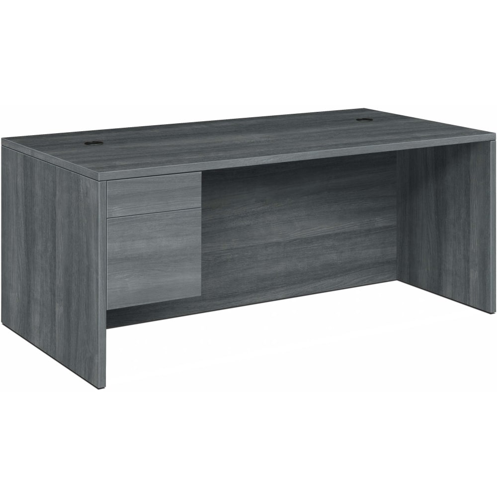 HON 10500 72inW 2-Drawer Left-Pedestal Computer Desk, Ash