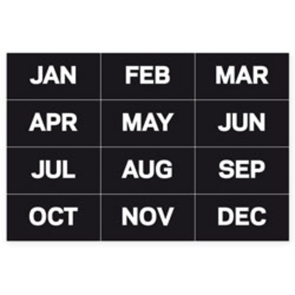 MasterVision Magnetic Months Of The Year, 1in x 2in, Set Of 12