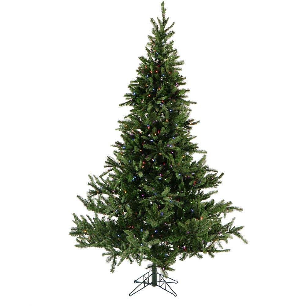 Fraser Hill Farm Artificial Foxtail Pine Christmas Tree With Multicolor LED String Lighting And EZ Connect, 9ft