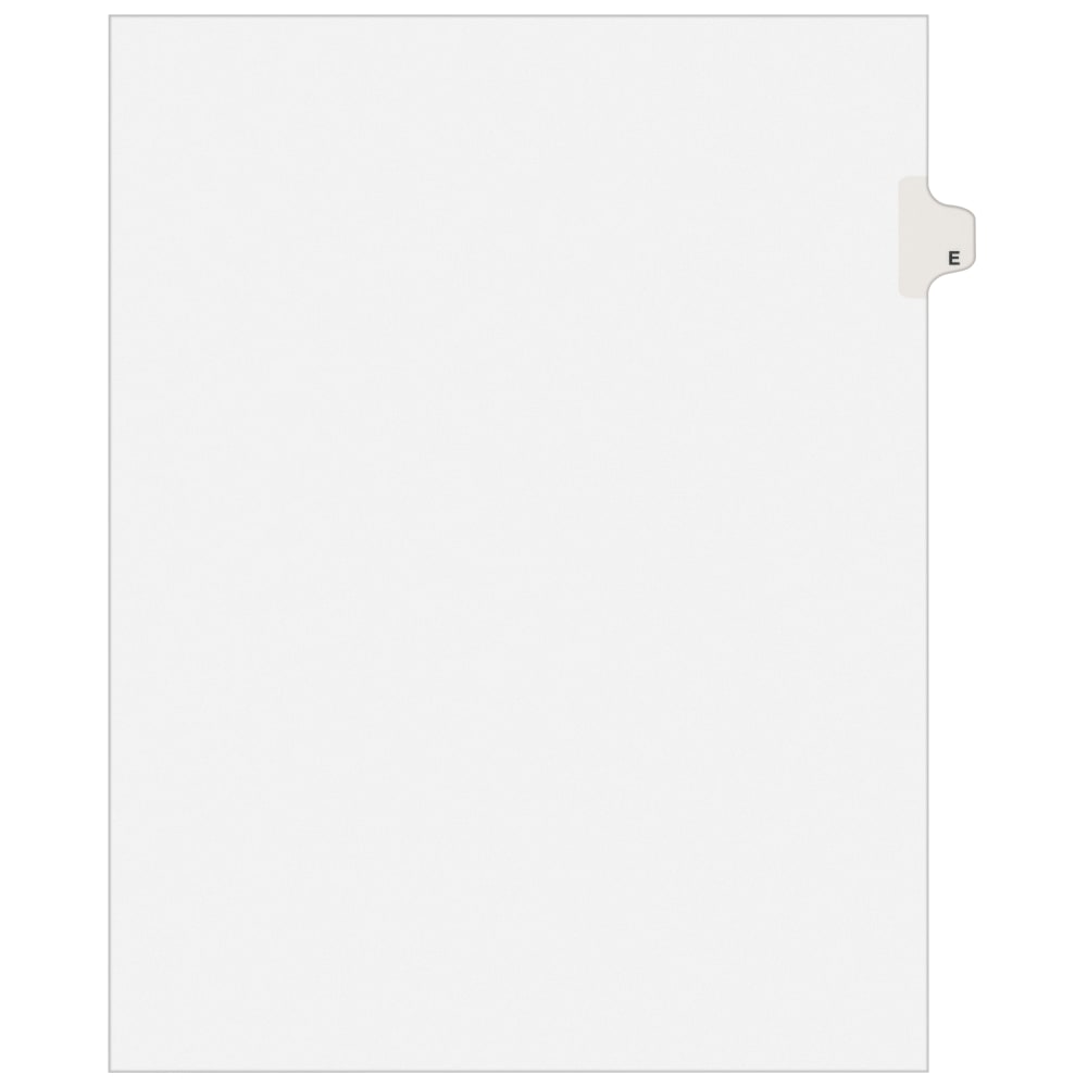 Avery 30% Recycled Side-Tab Legal Exhibit Dividers, Tab Title E, Pack Of 25