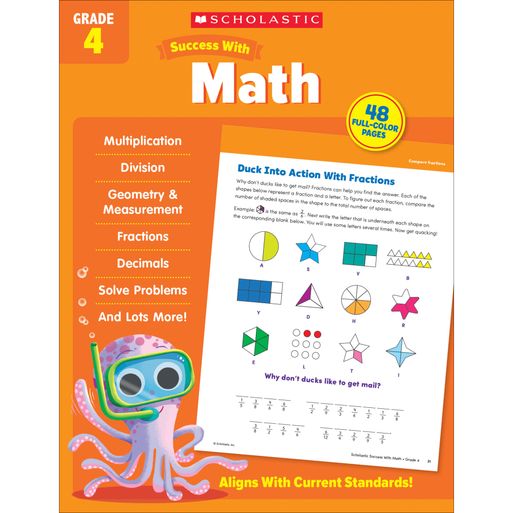 Scholastic Success With Math Workbook, Grade 4