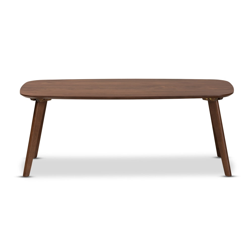 Baxton Studio Mid-Century Modern Coffee Table, 16-3/4inH x 43-5/16inW x 19-3/4inD, Walnut