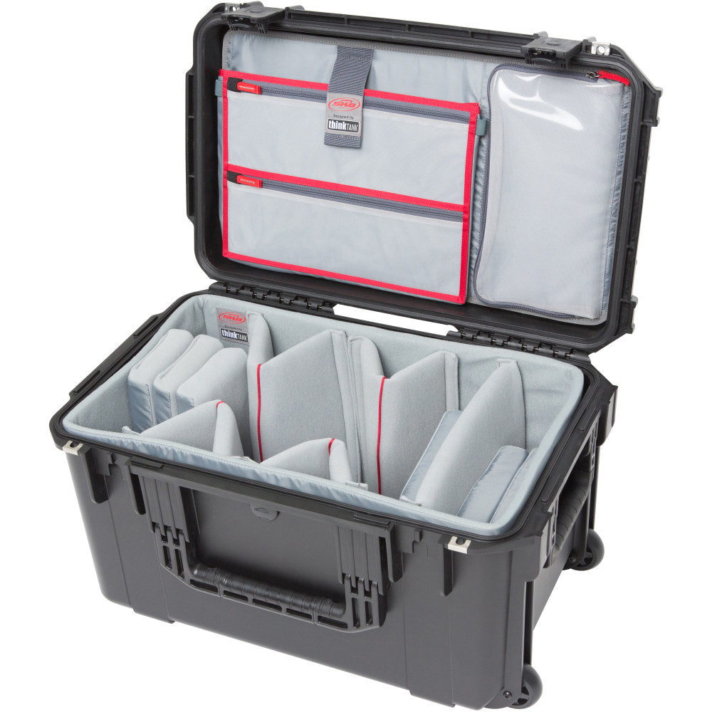 SKB Cases iSeries Protective Electronics Case With Deep Padded Dividers And Lid Organizer, 22in x 13in x 11-3/4in, Black