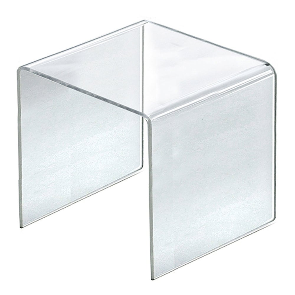 Azar Displays 9-1/2in Acrylic Riser Displays, 9-1/2inH x 9-1/2inW x 9-1/2inD, Clear, Pack Of 4 Risers