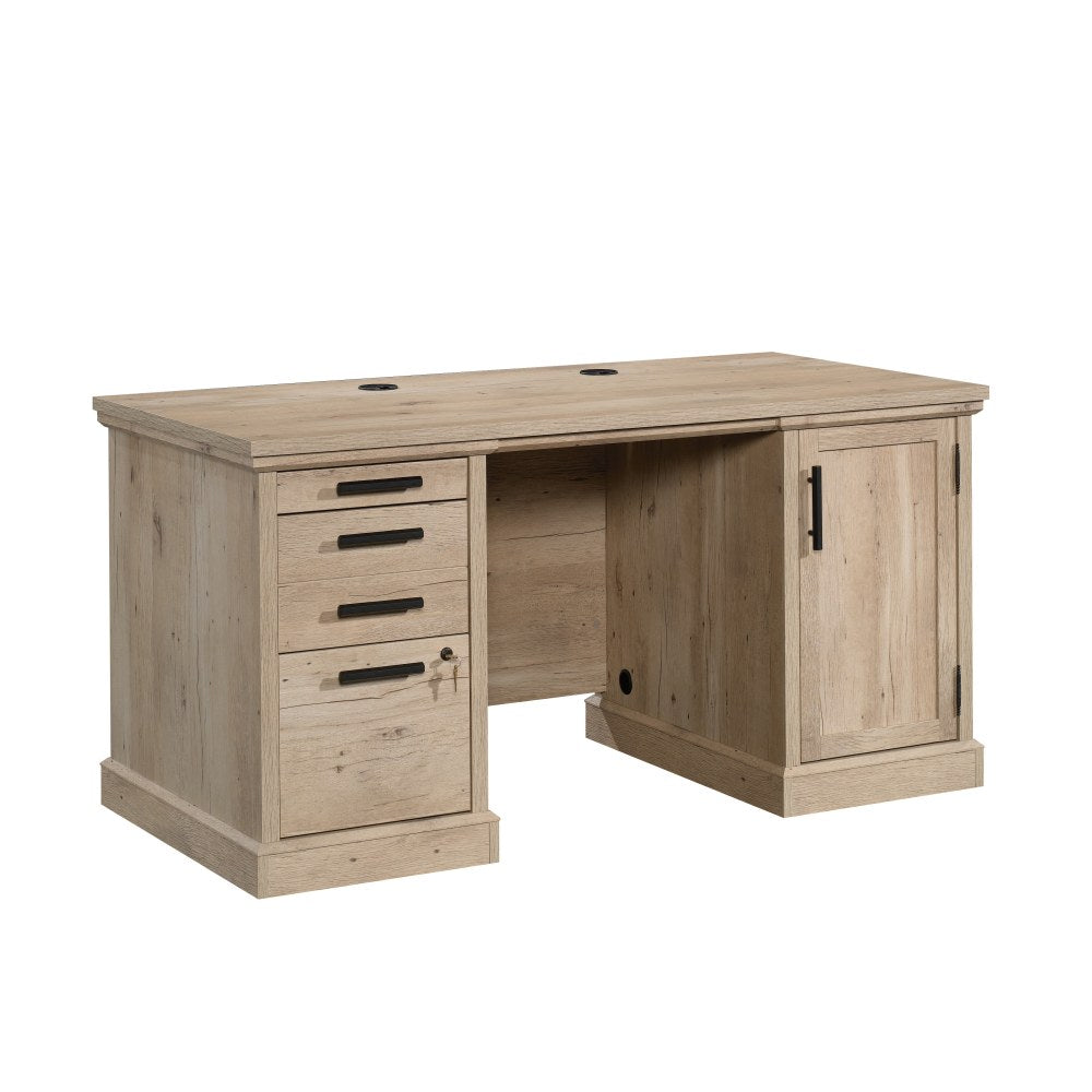 Sauder Mason Peak 60inW Commercial Double-Pedestal Computer Desk, Prime Oak