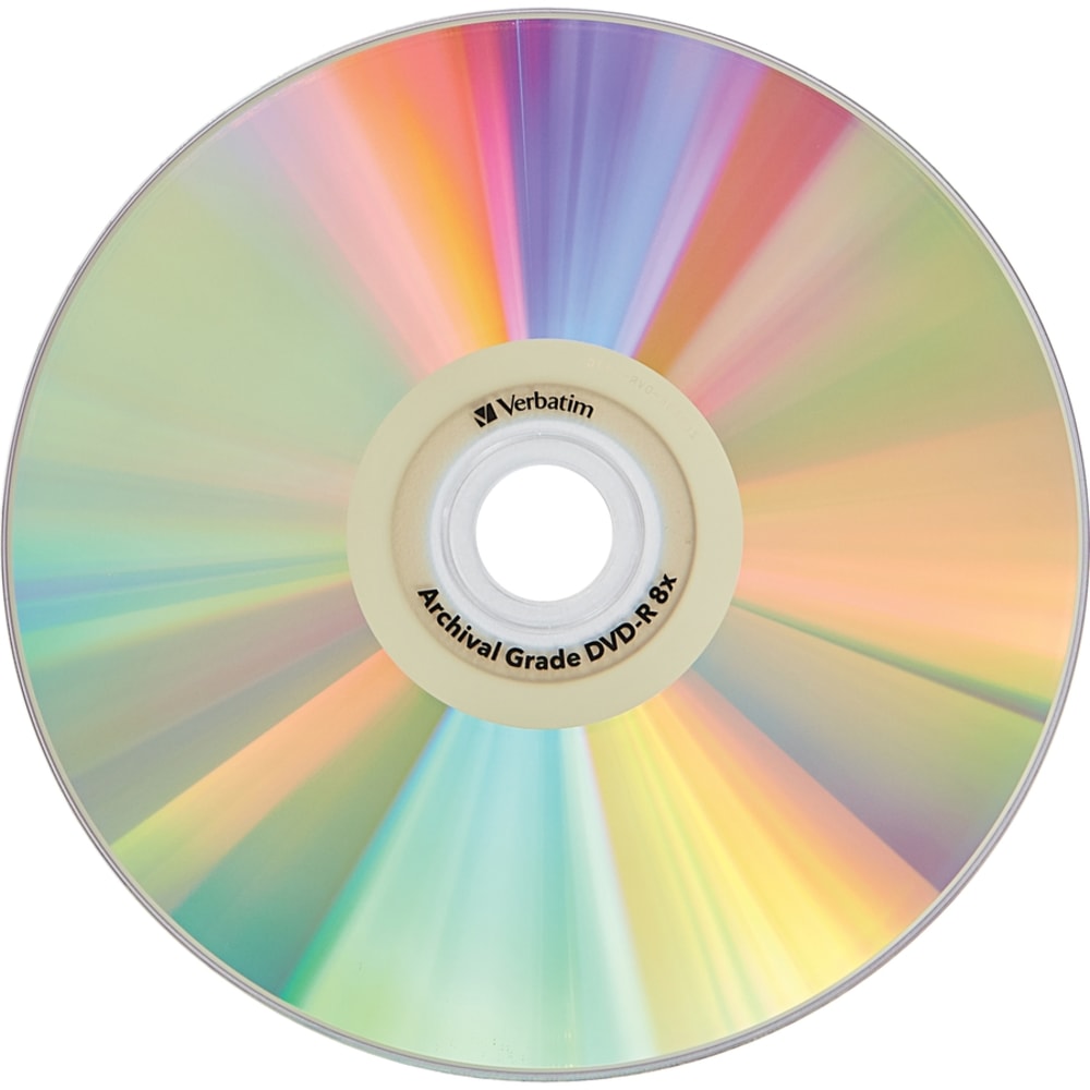 Verbatim DVD-R 4.7GB 8X UltraLife Gold Archival Grade with Branded Surface and Hard Coat - 50pk Spindle - 2 Hour Maximum Recording Time