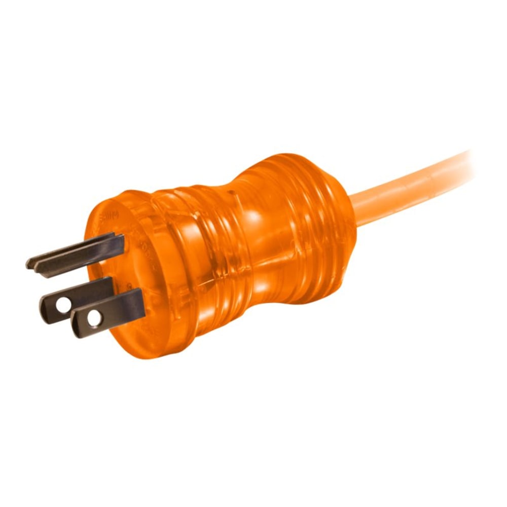 C2G 75ft 16 AWG Hospital Grade Power Extension Cord (NEMA 5-15P to NEMA 5-15R) - Orange - Power extension cable - NEMA 5-15 (M) to NEMA 5-15 (F) - AC 110 V - 75 ft - orange