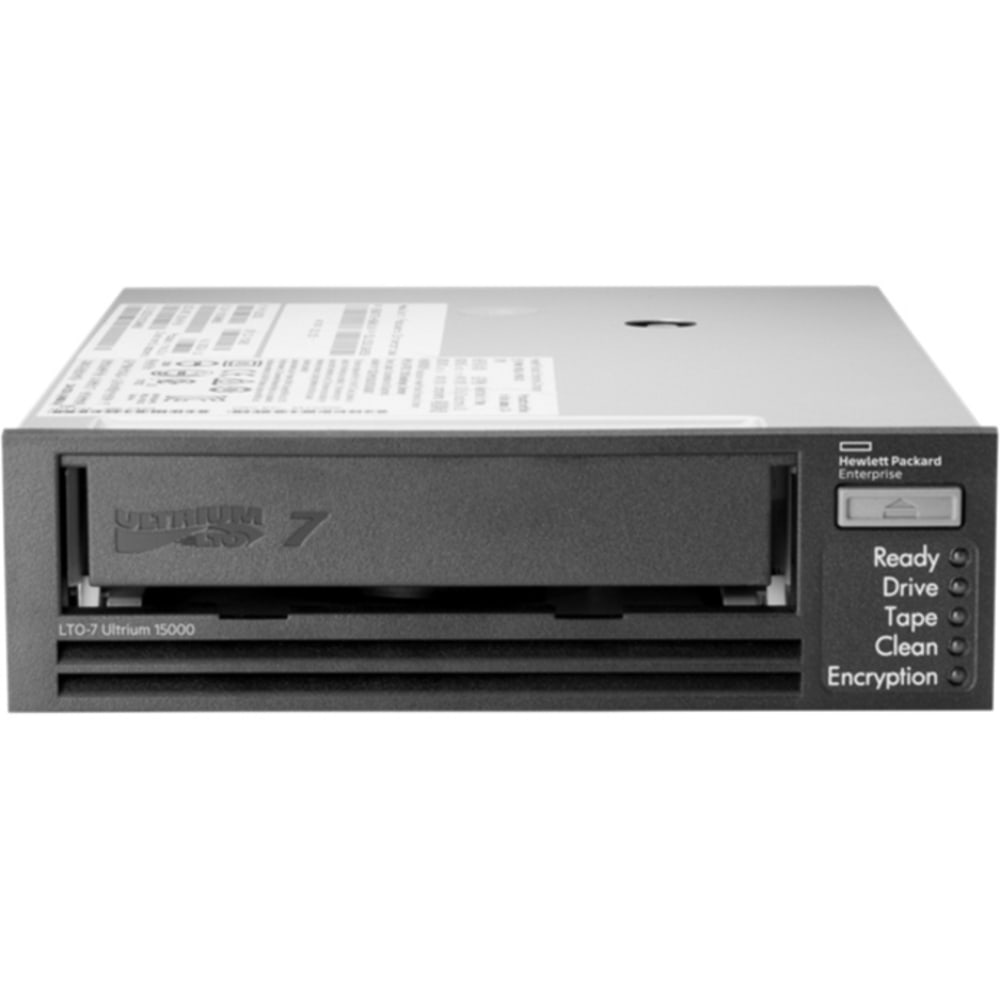 HPE toreEver LTO-7 Ultrium 15000 Internal Tape Drive - LTO-7 - 6 TB (Native)/15 TB (Compressed) - 6Gb/s SAS - 5.25in Width - 1/2H Height - Internal - 300 MB/s Native - Linear Serpentine - Encryption - WORM Support