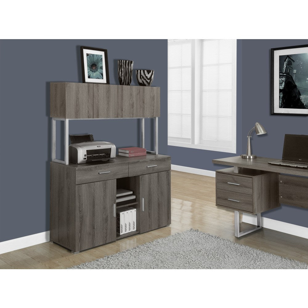 Monarch Specialties 48inW Office Cabinet Computer Desk Credenza, Dark Taupe