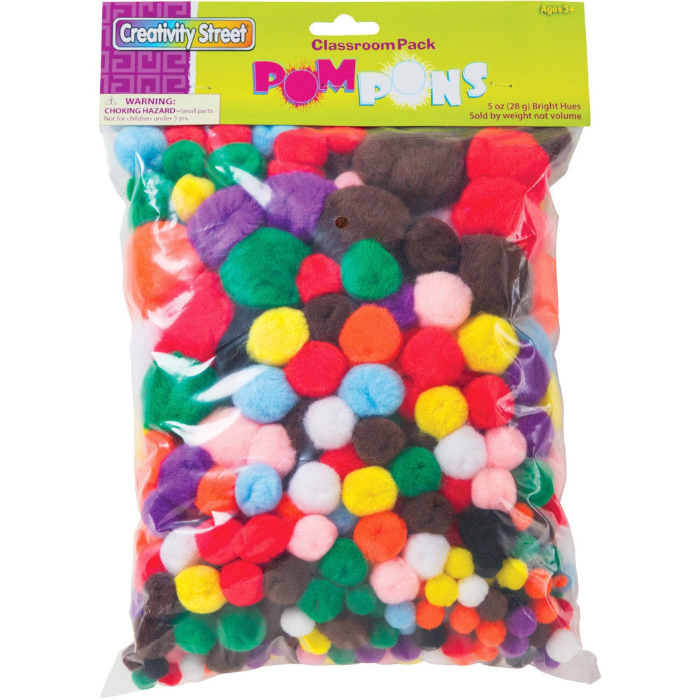 Creativity Street Pom Pons Class Pack - Classroom - Recommended For 3 Year - 300 / Pack - Assorted