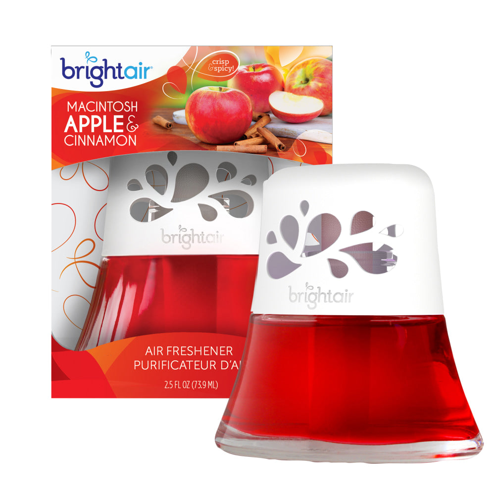 BRIGHT Air Scented Oil Air Freshener, 2.5 Oz., Macintosh Apple & Cinnamon