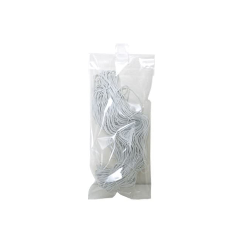 JAM Paper Large Elastic Gift Wrap String Ties, 22in, Matte White, Pack Of 5 Ties