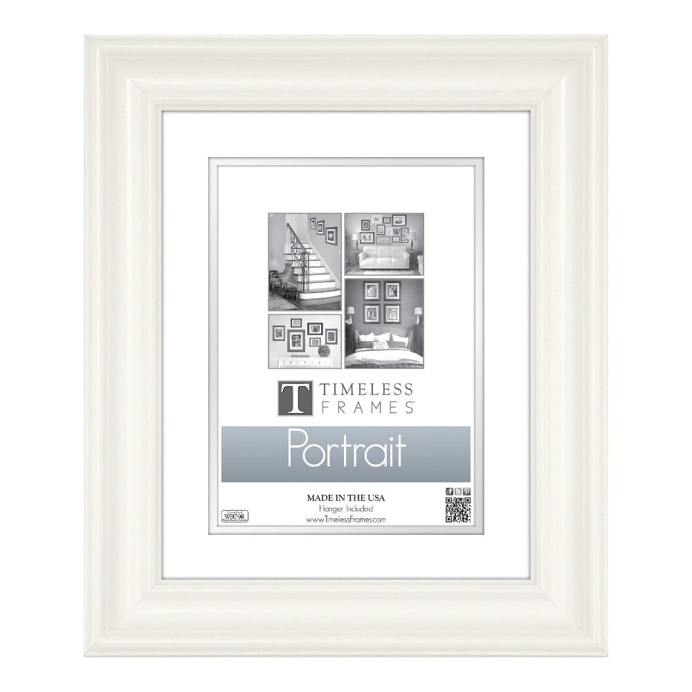 Timeless Frames Lauren Portrait Frame, 11in x 14in With Mat, White