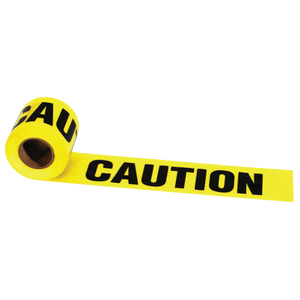 Barrier Tape, 3 in x 1,000 ft, Caution