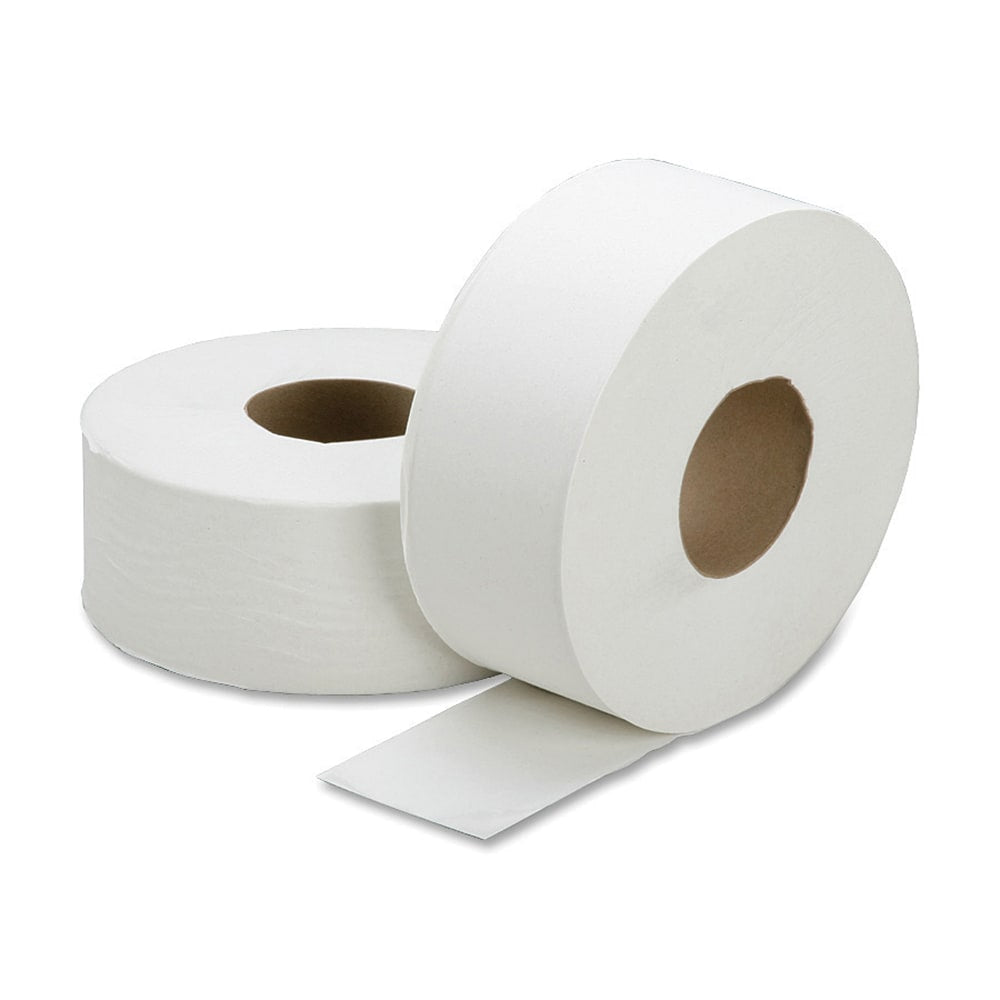 SKILCRAFT Jumbo Roll 1-Ply Toilet Paper, 100% Recycled, 2000ft Per Roll, Pack Of 12 Rolls