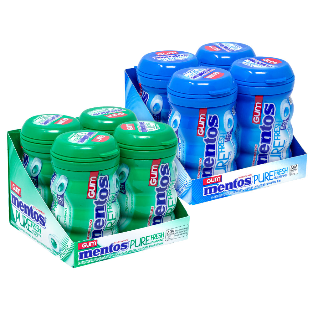 Mentos Pure Fresh Gum 50-Piece Packs, Box Of 8 Packs