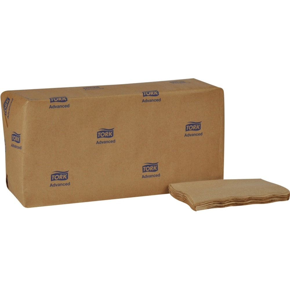 Tork Advanced Soft Minifold Dispenser Napkin - 1 Ply - 13in x 12in - Natural - Fiber - 12 / Carton