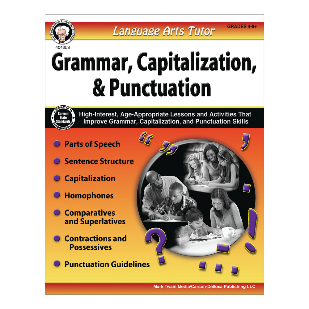 Mark Twain Media Language Arts Tutor: Grammar, Capitalization, And Punctuation, Grades 4-8