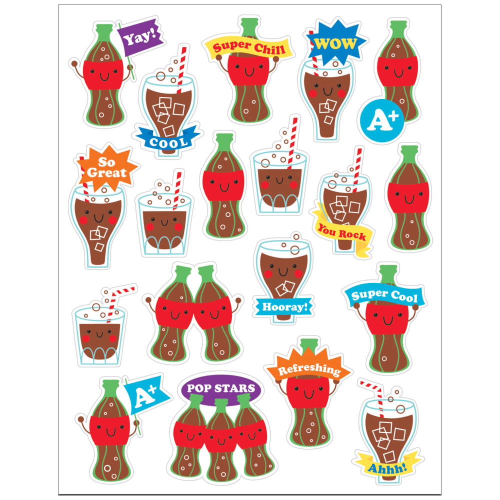 Eureka Scented Stickers, Cola, 80 Stickers Per Pack, Set Of 6 Packs