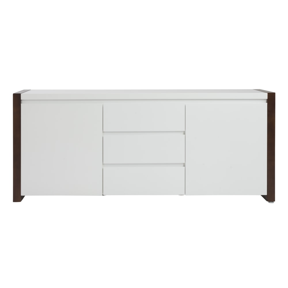 Eurostyle Manon 67inW Sideboard, Dark Walnut/Matte White