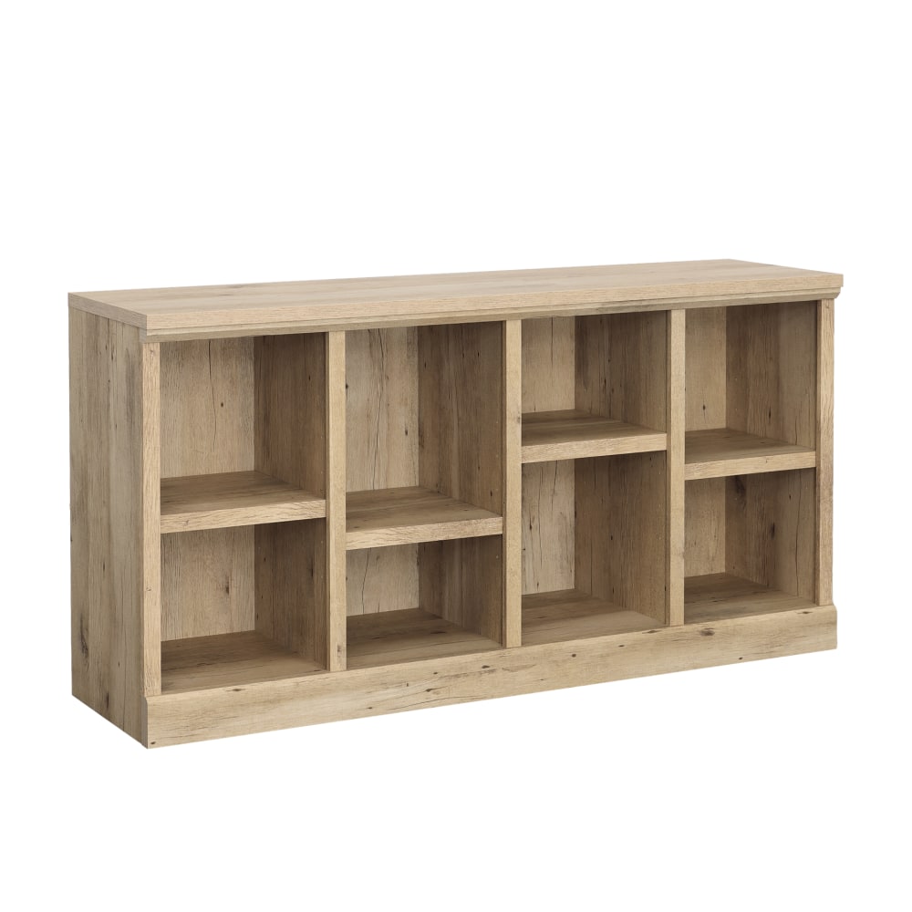 Sauder Aspen Post TV Console With Open Cubby Storage For 65in TVs, 29-7/8inH x 59-1/8inW x 16-1/8inD, Prime Oak