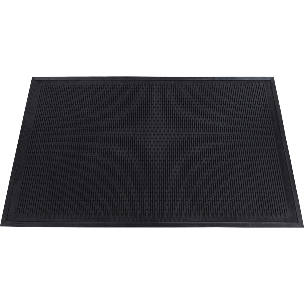 Genuine Joe Clean Step Scraper Mat, 4ft x 6ft, Black