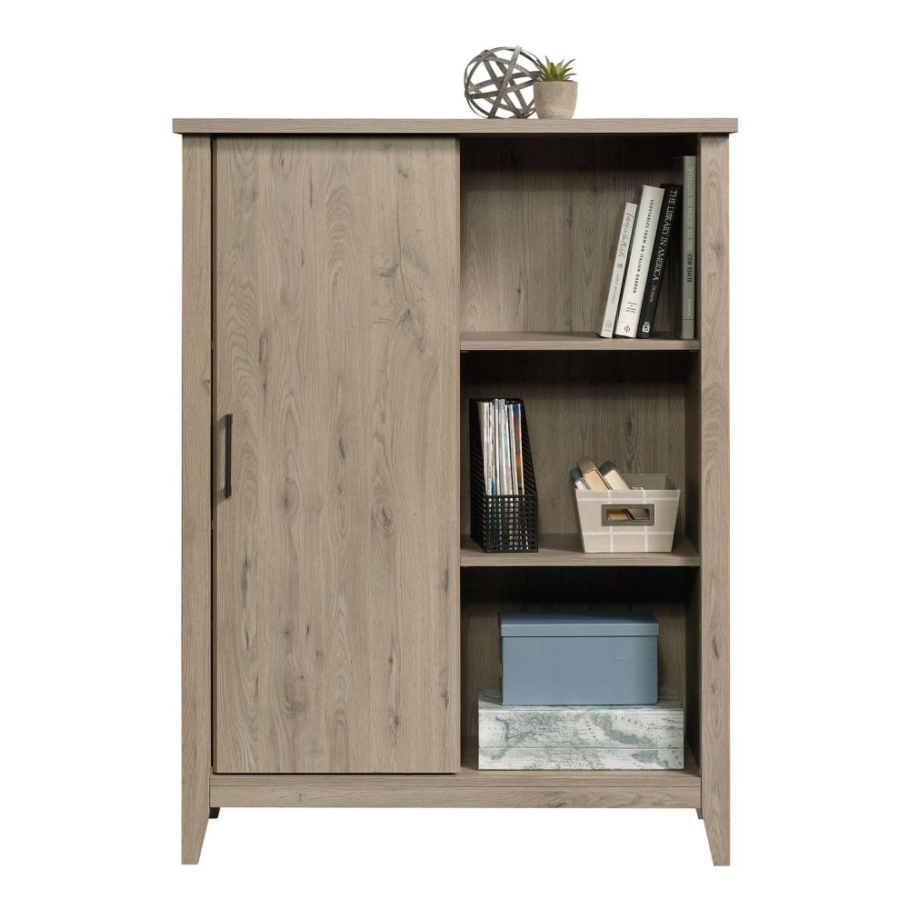 Sauder Summit Station 52inH Bookcase With Sliding Door, Laurel Oak