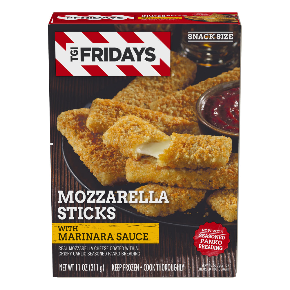 TGI Fridays Mozzarella Sticks With Marinara Sauce, 11 Oz, Pack Of 4 Meals