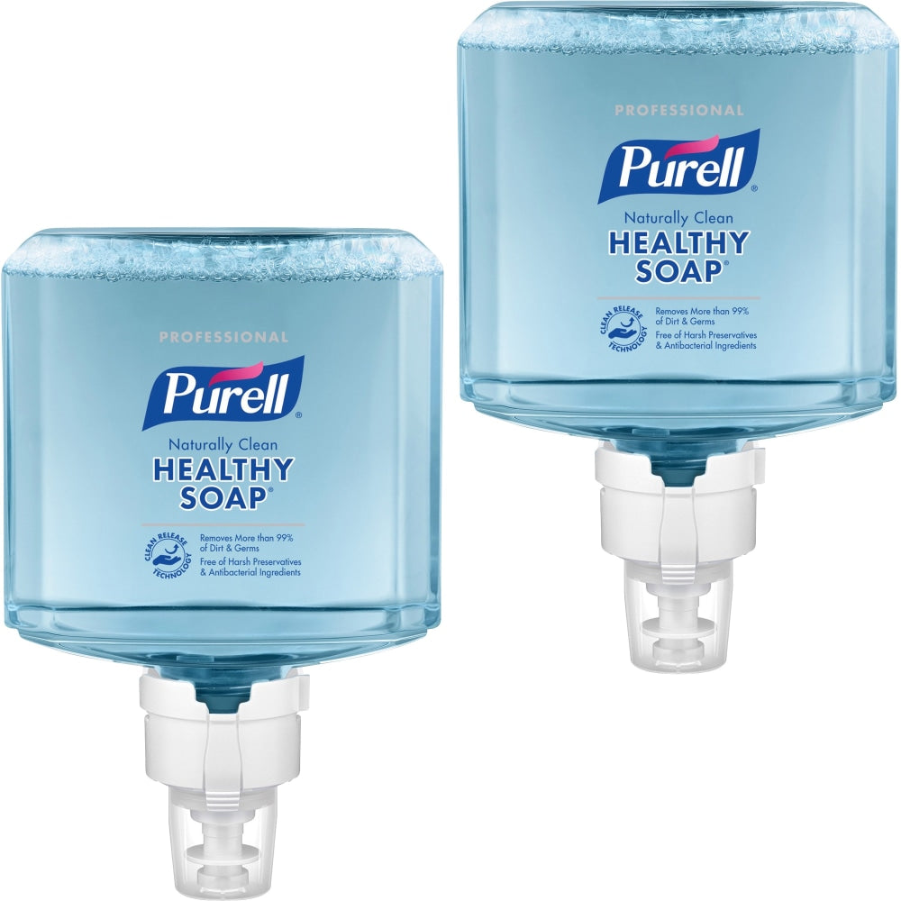 Purell ES8 Professional Naturally Clean Foam Hand Soap, Unscented, 40.5 Oz, Carton Of 2 Refills