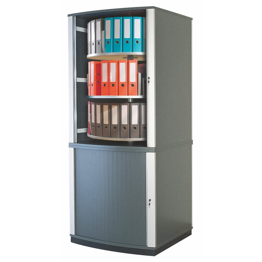 Moll LockFile Binder And File 5-Tier Carousel Cabinet, Graphite