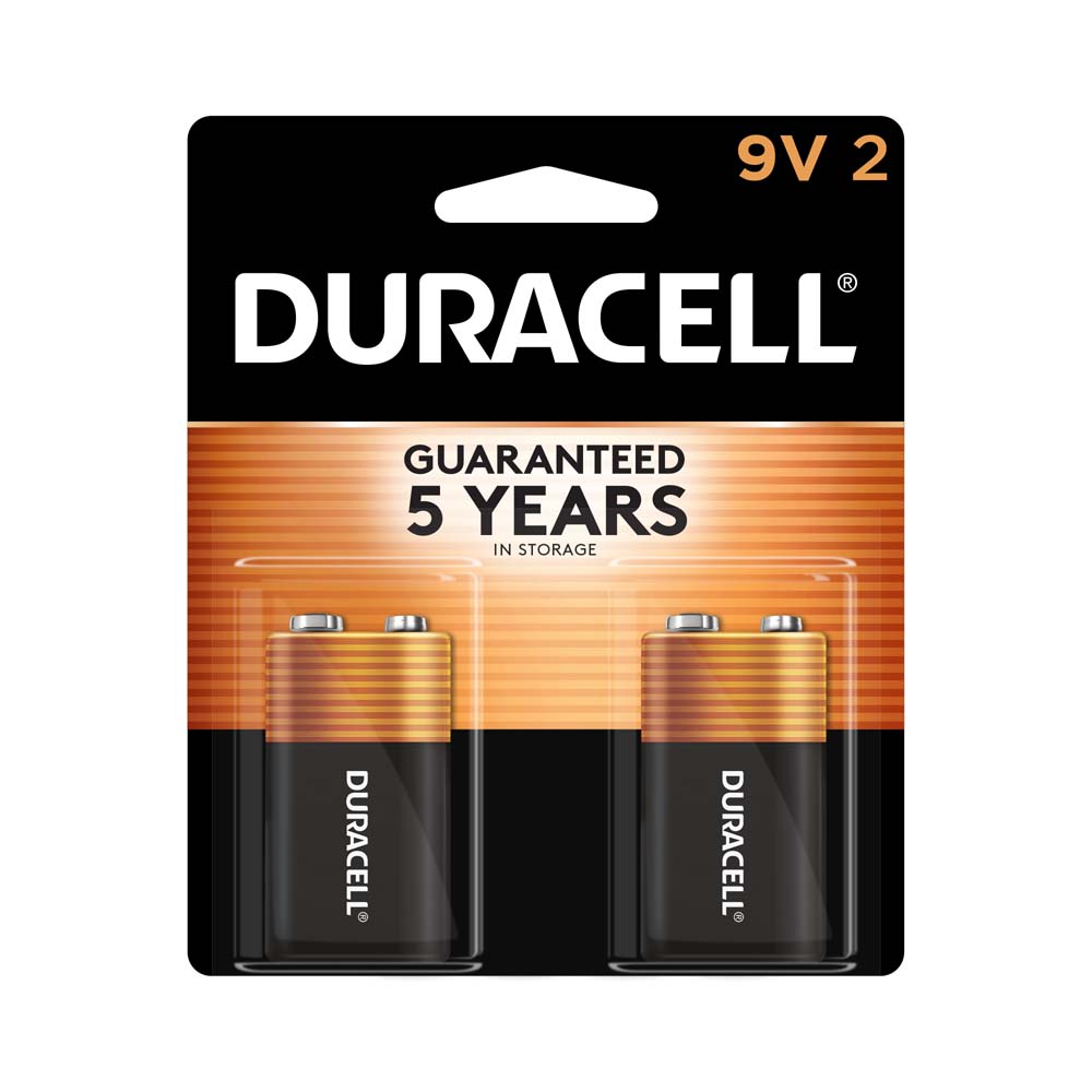 Duracell Coppertop 9-Volt Alkaline Batteries, Pack Of 2