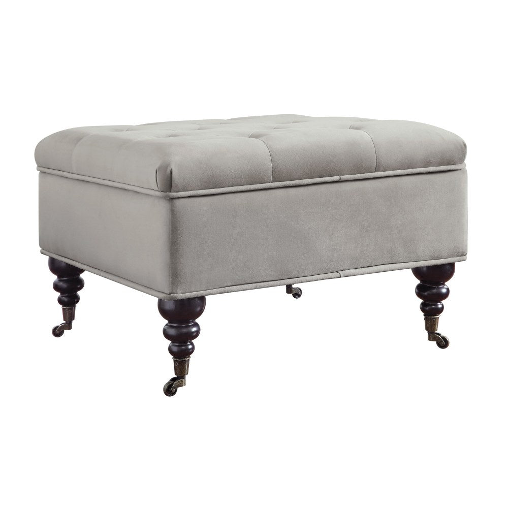 Serta Abbot Square Tufted Ottoman, Pearl Gray