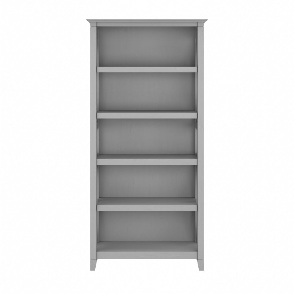 Bush Business Furniture Key West 66inH 5-Shelf Bookcase, Cape Cod Gray, Standard Delivery