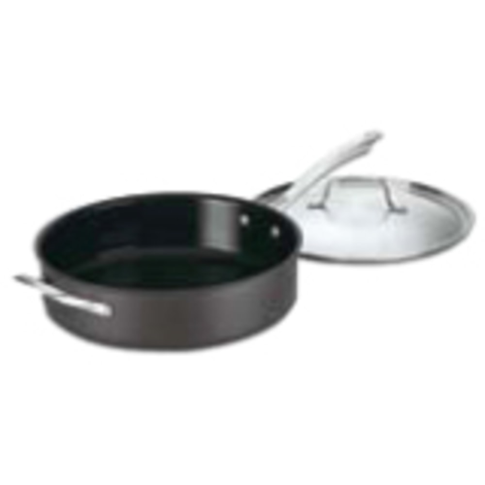 Cuisinart GreenGourmet 5.5 qt Saute Pan with Helper Handle & Cover, Black