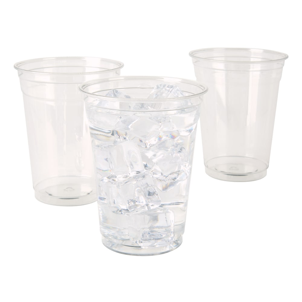 Highmark Plastic Cups, 16 Oz, Clear, Pack Of 100