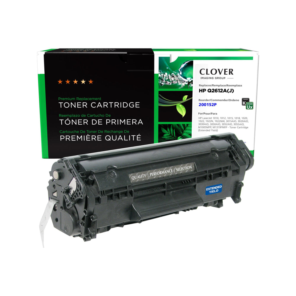 Clover Imaging Group Remanufactured Black Extra-High Yield Toner Cartridge Replacement For HP 12A, Q2612A