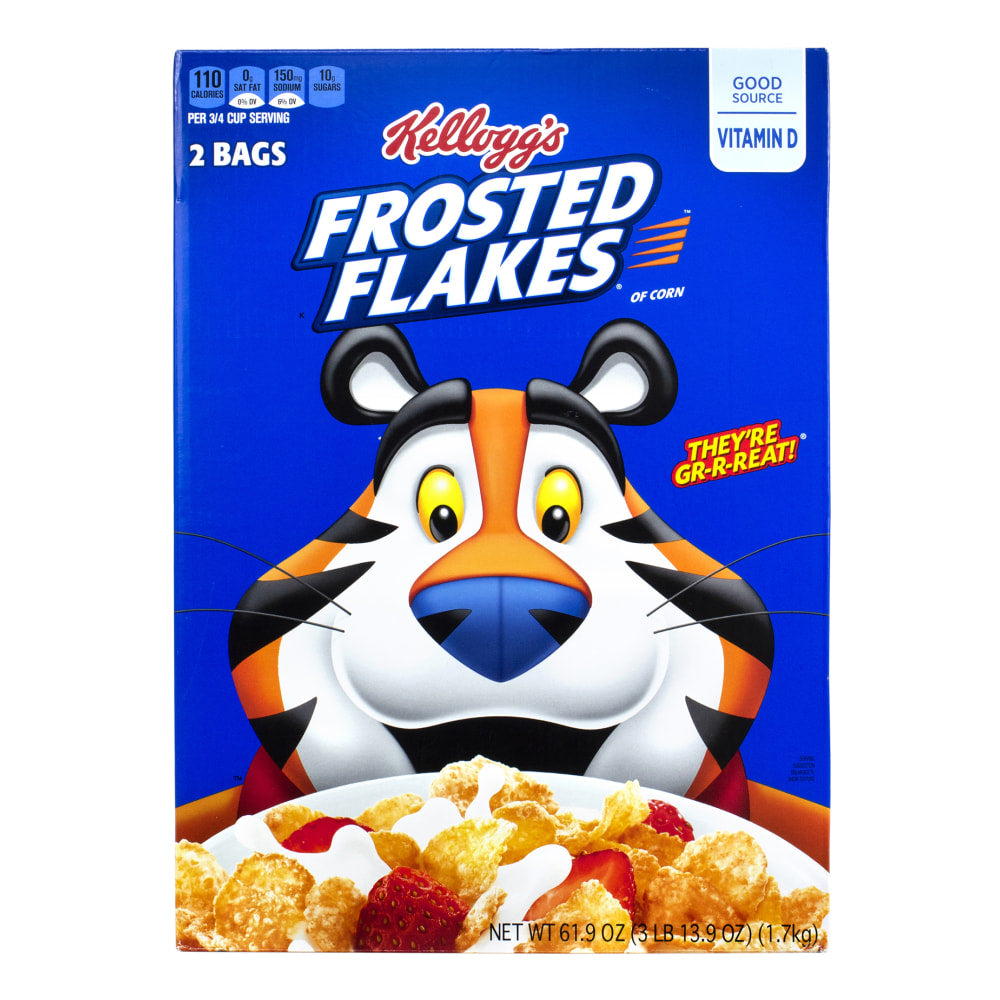 Kelloggs Frosted Flakes Cereal, 61.9-Oz Box