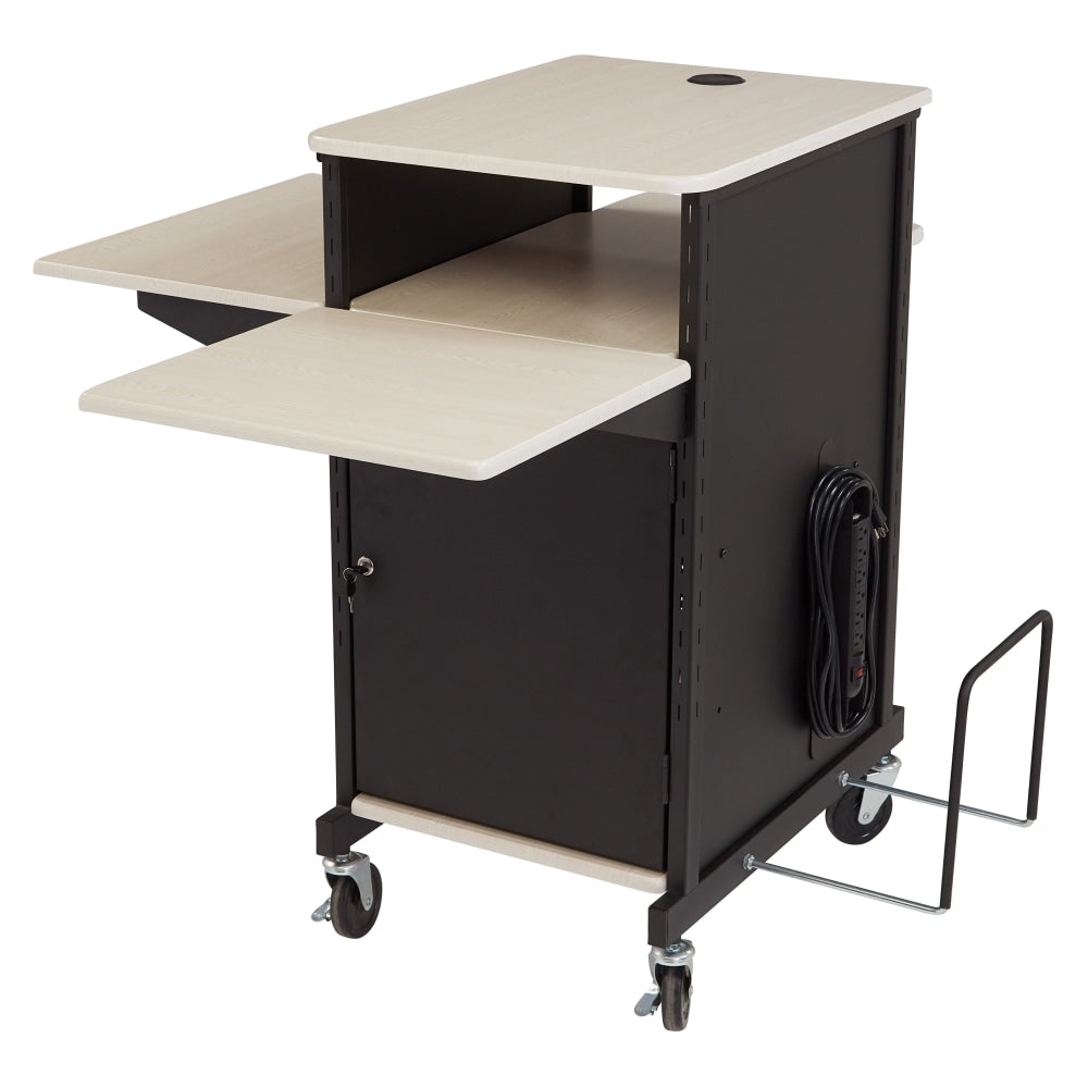 Oklahoma Sound Jumbo Plus Presentation Cart, Ivory/Black