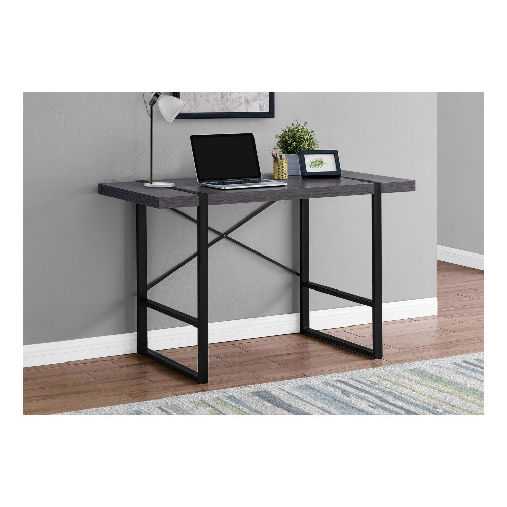 Monarch Specialties Jared 49inW Computer Desk, Gray/Black