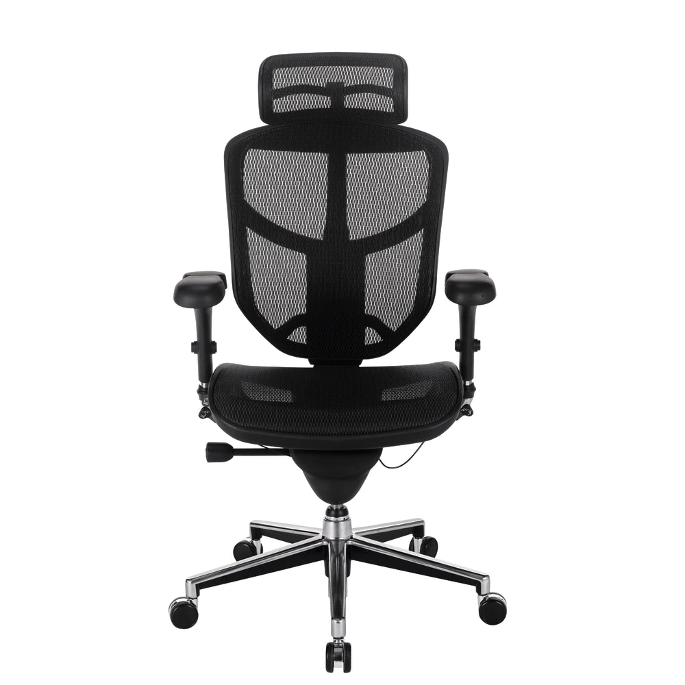 WorkPro Quantum 9000 Series Ergonomic Mesh High-Back Executive Chair, Black, BIFMA Compliant