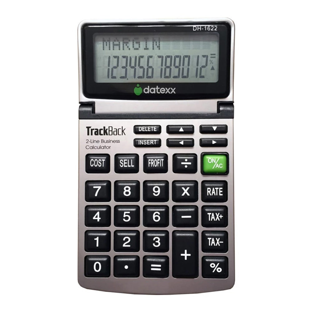 Datexx DH-1622 2-Line TrackBack Business Handheld Calculator