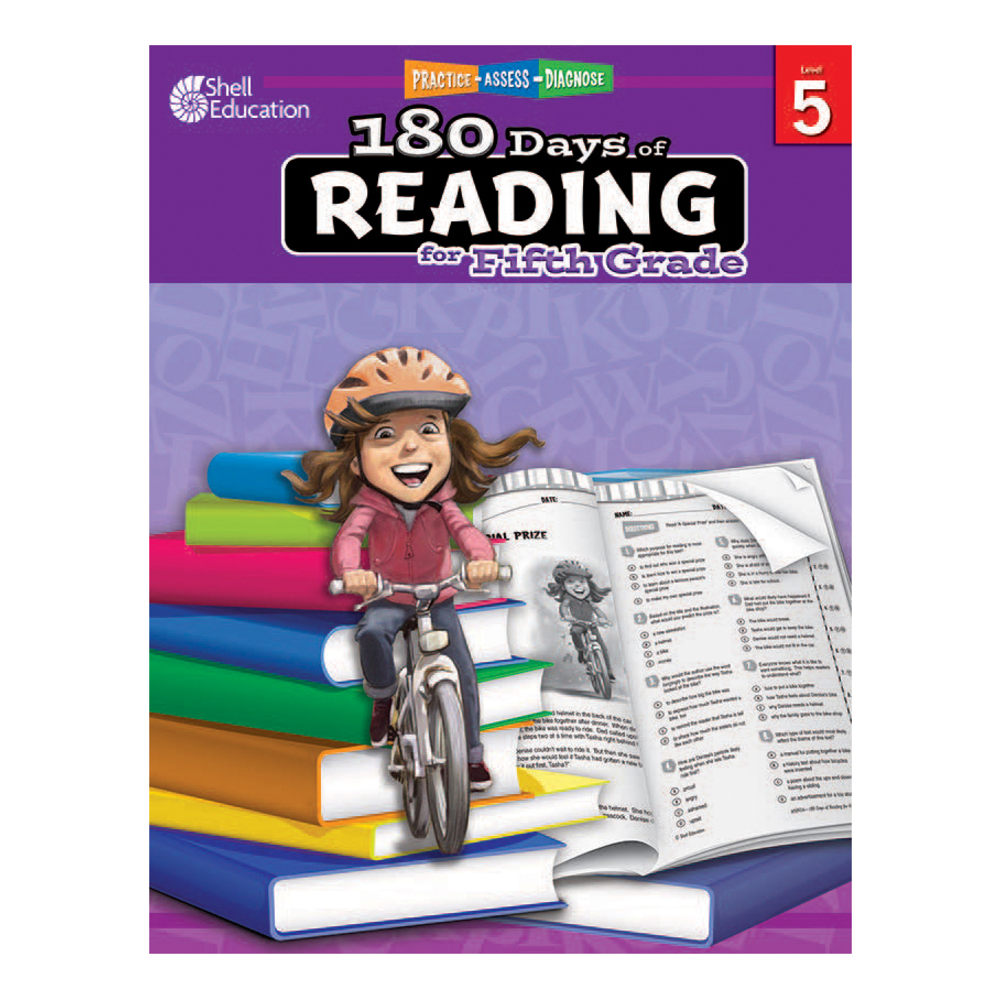 Shell Education 180 Days Of Reading Workbook, Grade 5