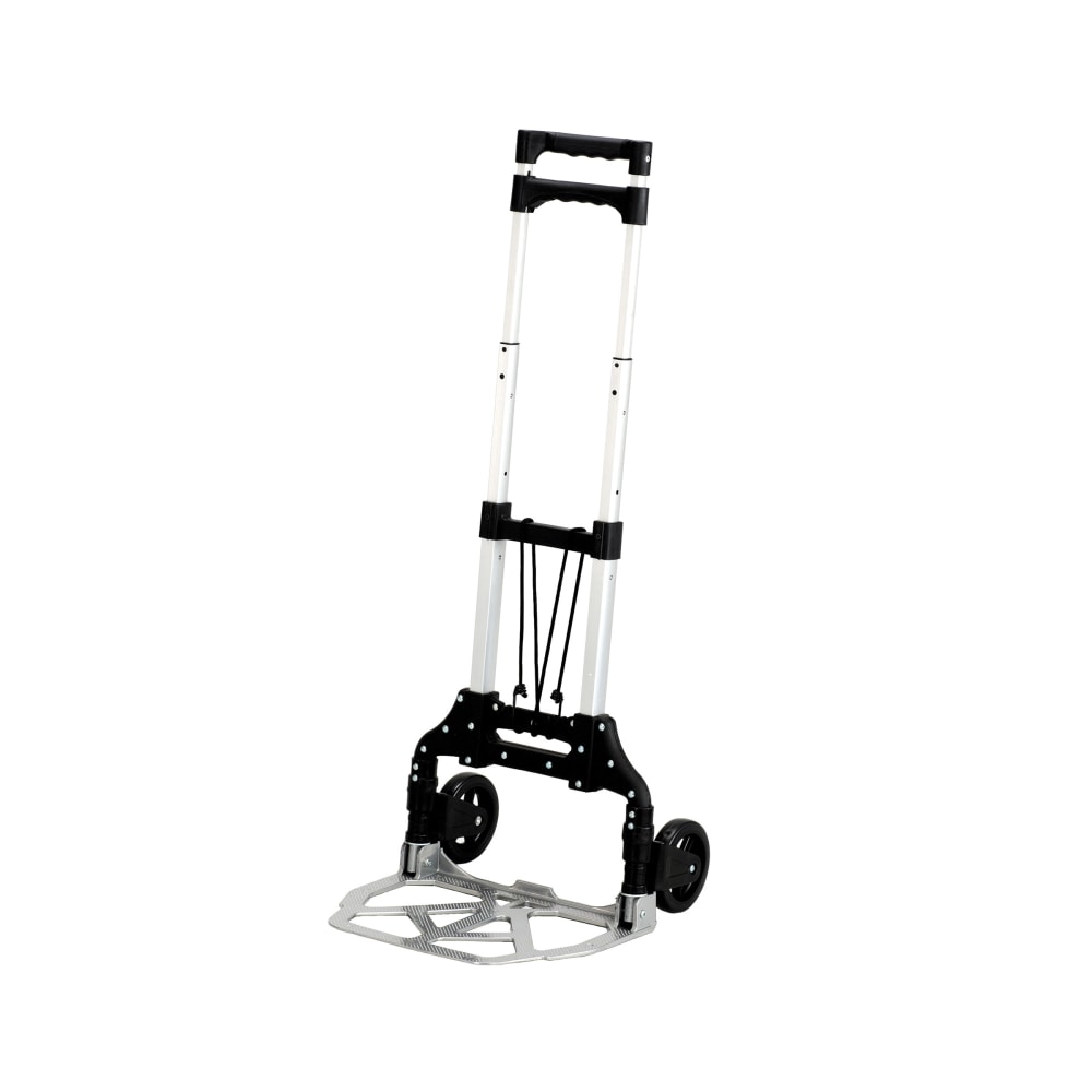 Safco Stow & Go Cart Lightweight Hand Truck, 110 Lb. Capacity, 5in Wheels, Gray