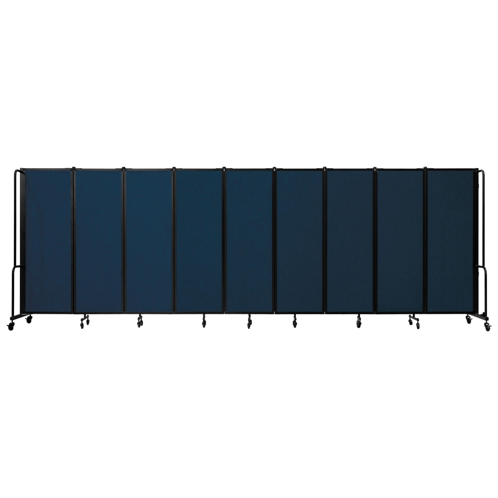 National Public Seating Room Divider, 9-Section, 72inH x 27inW x 210inD, Blue