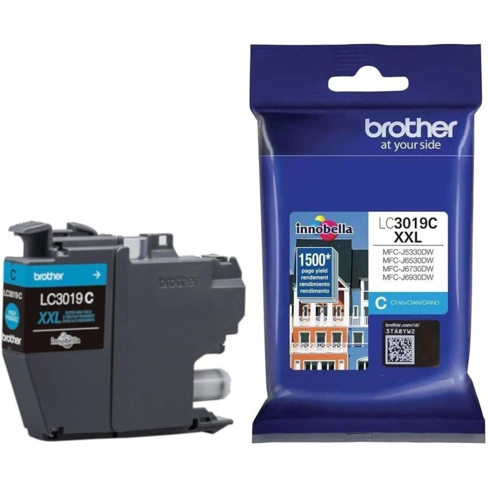 Brother LC3019I Cyan Extra-High-Yield Ink Cartridge, LC3019C