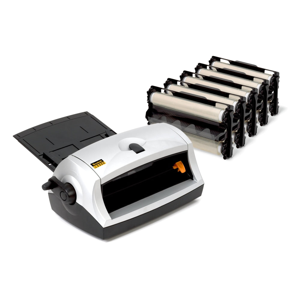 Scotch Cold Laminating Machine 8.5in Laminator Value Pack, 5 cartridges