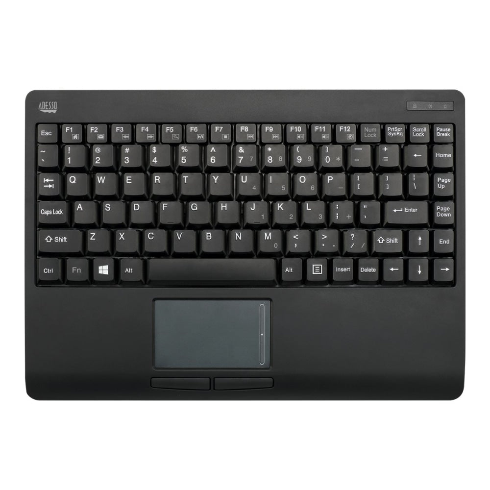 Adesso Wireless Mini Touchpad Keyboard, Black