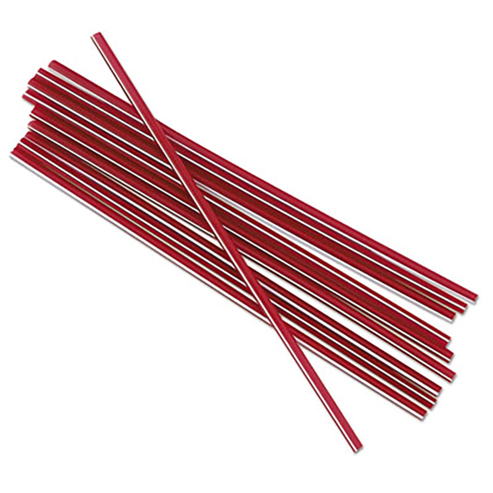 Stir Stick Plastic Stir Sticks, 5in, Red/White, Case Of 10,000